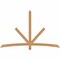 Ekena Millwork Alberta Smooth Timber Gable Bracket, Western Red Cedar, 84"W x 53"H x 1 1/2"D x 3 1/2"F, 15/12 Pitch GBW084X53X0204ALB00SWR - alternate 1